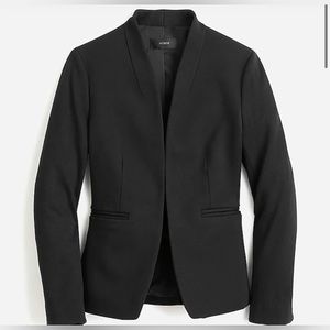 J Crew Collarless Blazer in Black